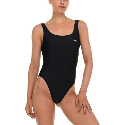One Piece Swimsuit Women, Scoop Back High Cut Womens Bathing Suits One Piece, Ladies Athletic Backless Swim Suit